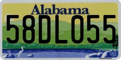 AL license plate 58DL055