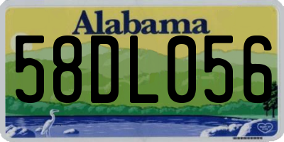 AL license plate 58DL056