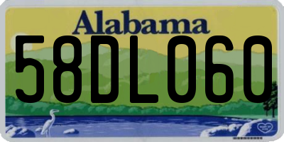 AL license plate 58DL060