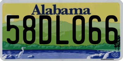 AL license plate 58DL066