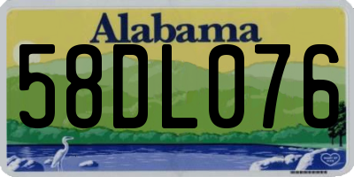 AL license plate 58DL076