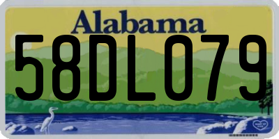 AL license plate 58DL079