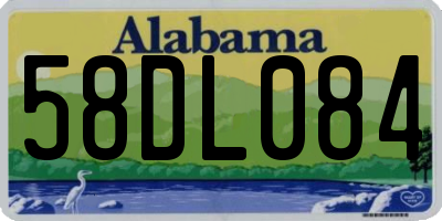 AL license plate 58DL084