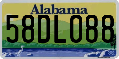 AL license plate 58DL088