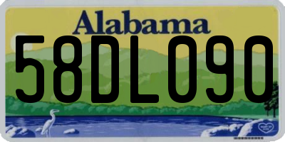 AL license plate 58DL090