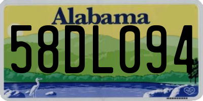 AL license plate 58DL094