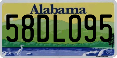 AL license plate 58DL095