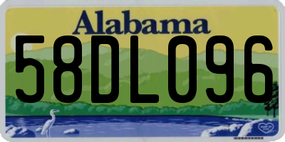 AL license plate 58DL096