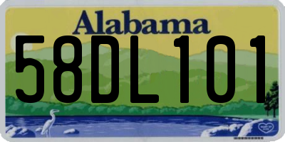 AL license plate 58DL101