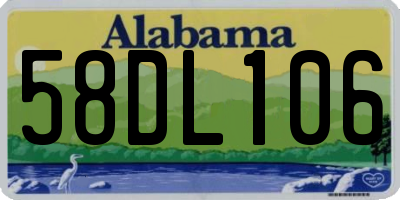AL license plate 58DL106