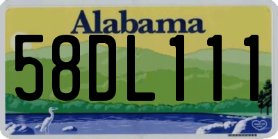 AL license plate 58DL111