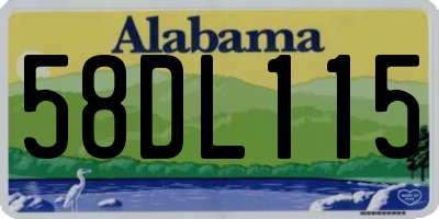 AL license plate 58DL115