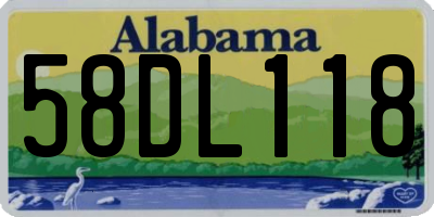 AL license plate 58DL118
