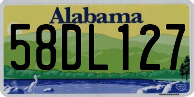 AL license plate 58DL127