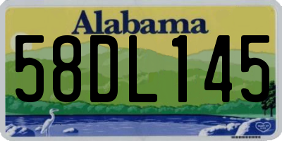 AL license plate 58DL145