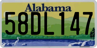 AL license plate 58DL147