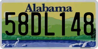 AL license plate 58DL148