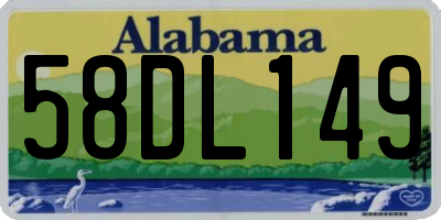 AL license plate 58DL149