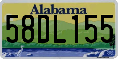 AL license plate 58DL155