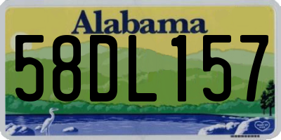 AL license plate 58DL157