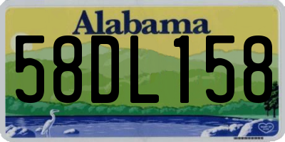 AL license plate 58DL158