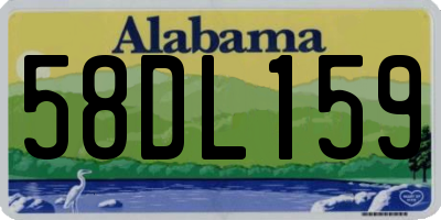 AL license plate 58DL159