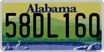 AL license plate 58DL160
