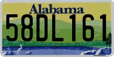 AL license plate 58DL161