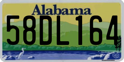AL license plate 58DL164