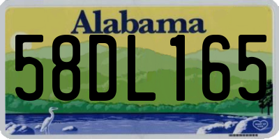 AL license plate 58DL165