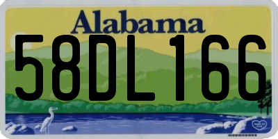 AL license plate 58DL166