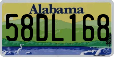 AL license plate 58DL168