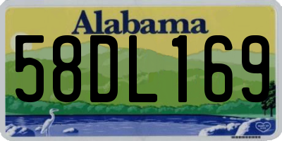 AL license plate 58DL169