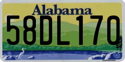 AL license plate 58DL170