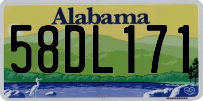 AL license plate 58DL171