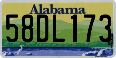 AL license plate 58DL173