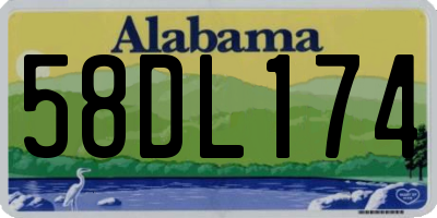 AL license plate 58DL174