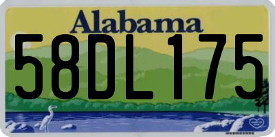 AL license plate 58DL175