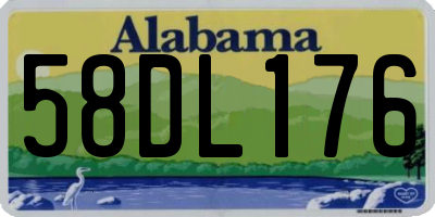 AL license plate 58DL176