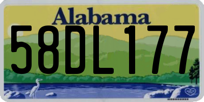 AL license plate 58DL177