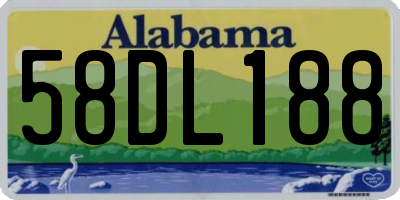 AL license plate 58DL188