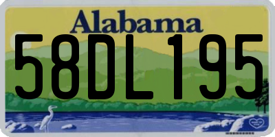 AL license plate 58DL195