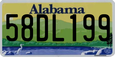 AL license plate 58DL199