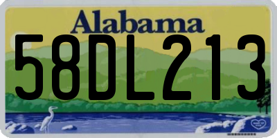 AL license plate 58DL213