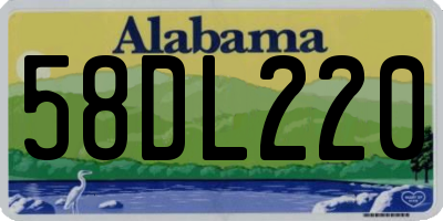 AL license plate 58DL220