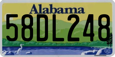 AL license plate 58DL248