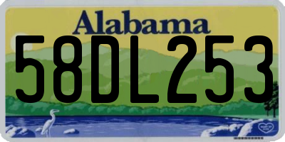 AL license plate 58DL253