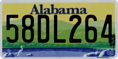 AL license plate 58DL264