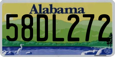 AL license plate 58DL272