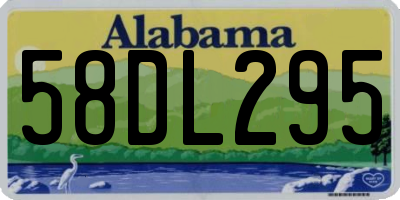 AL license plate 58DL295